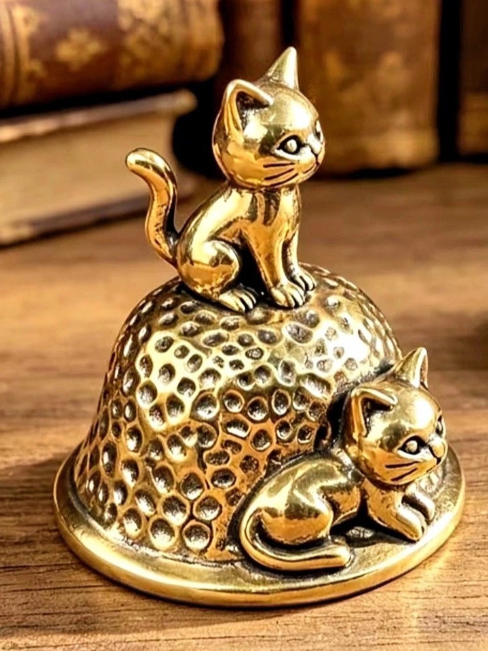 Gold-Tone Brass Mini Cat Bell NWT